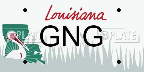 GNG Louisiana License Plate