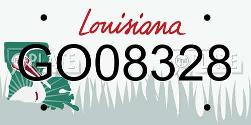 GO08328 Louisiana License Plate