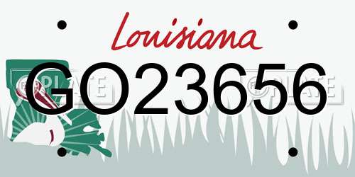 GO23656 Louisiana License Plate