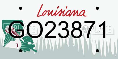 GO23871 Louisiana License Plate