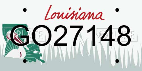 GO27148 Louisiana License Plate