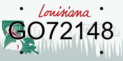 GO72148 Louisiana License Plate
