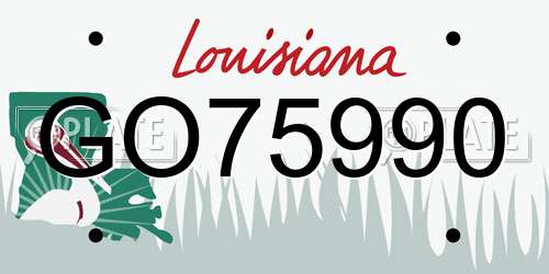 GO75990 Louisiana License Plate