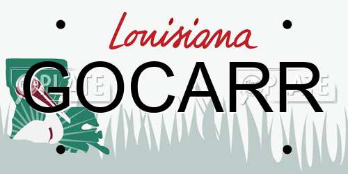 GOCARR Louisiana License Plate