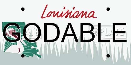 GODABLE Louisiana License Plate
