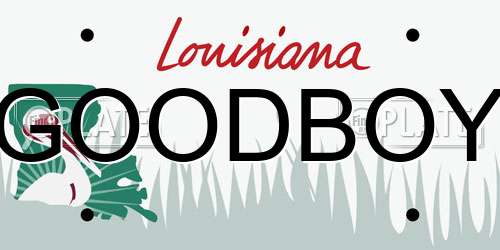 GOODBOY Louisiana License Plate