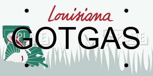 GOTGAS Louisiana License Plate