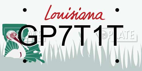 GP7T1T Louisiana License Plate