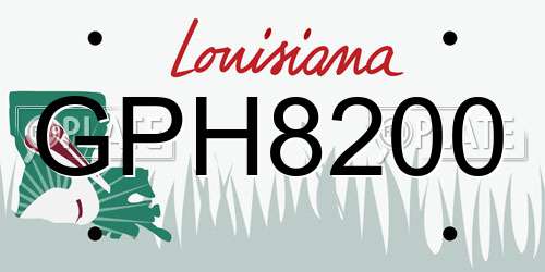 GPH8200 Louisiana License Plate