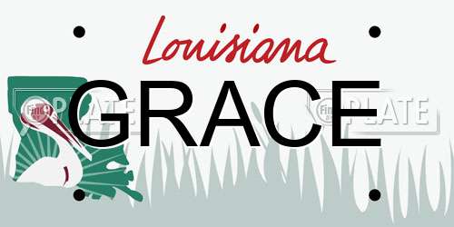GRACE Louisiana License Plate