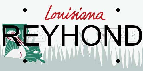 GREYHONDA Louisiana License Plate