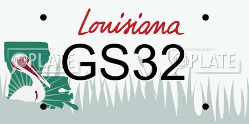 GS32 Louisiana License Plate