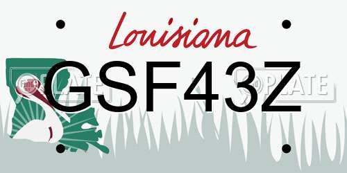 GSF43Z Louisiana License Plate