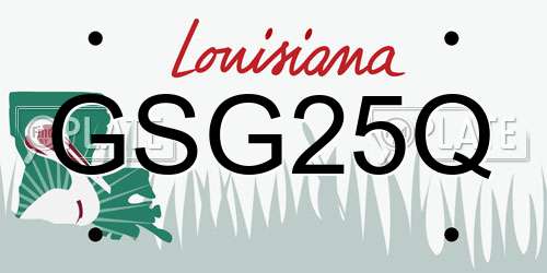 GSG25Q Louisiana License Plate