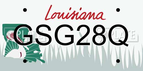GSG28Q Louisiana License Plate