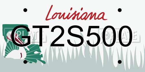 GT2S500 Louisiana License Plate