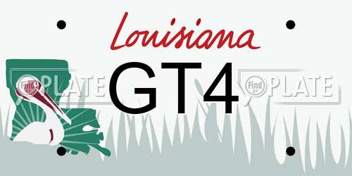 GT4 Louisiana License Plate