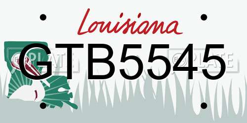GTB5545 Louisiana License Plate