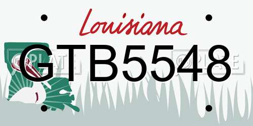 GTB5548 Louisiana License Plate