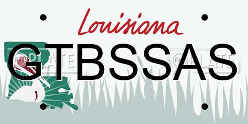 GTBSSAS Louisiana License Plate