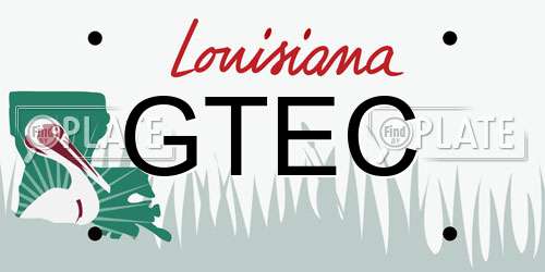 GTEC Louisiana License Plate