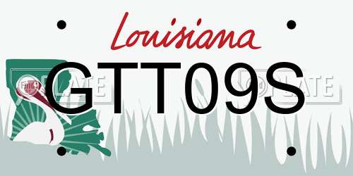 GTT09S Louisiana License Plate