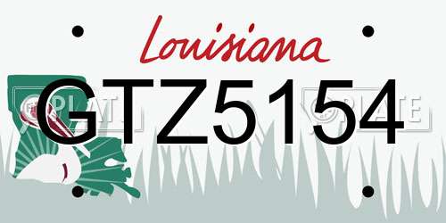 GTZ5154 Louisiana License Plate