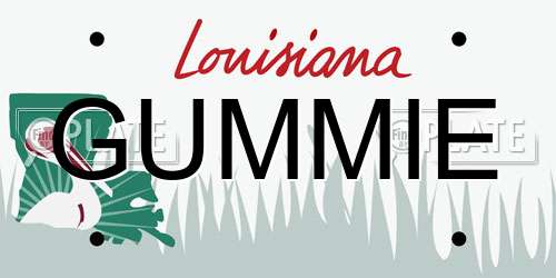 GUMMIE Louisiana License Plate