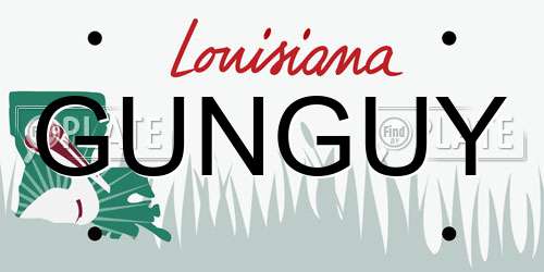 GUNGUY Louisiana License Plate