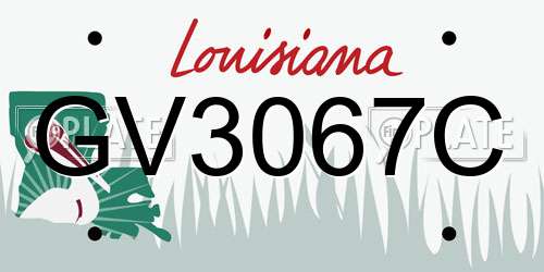 GV3067C Louisiana License Plate