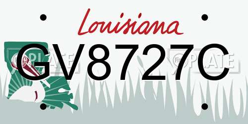 GV8727C Louisiana License Plate