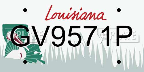 GV9571P Louisiana License Plate