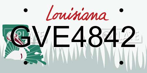 GVE4842 Louisiana License Plate