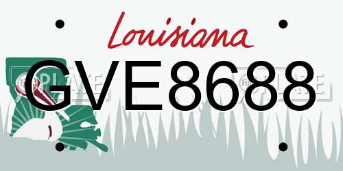 GVE8688 Louisiana License Plate