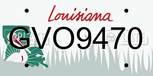 GVO9470 Louisiana License Plate