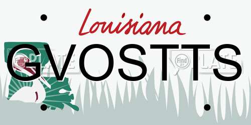 GVOSTTS Louisiana License Plate