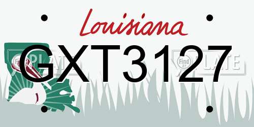 GXT3127 Louisiana License Plate