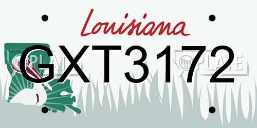 GXT3172 Louisiana License Plate