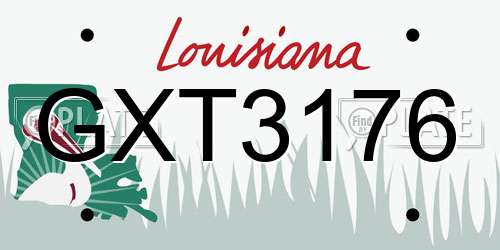 GXT3176 Louisiana License Plate