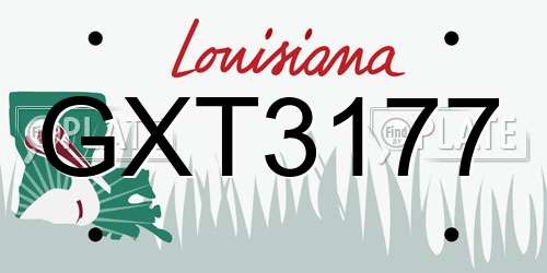 GXT3177 Louisiana License Plate