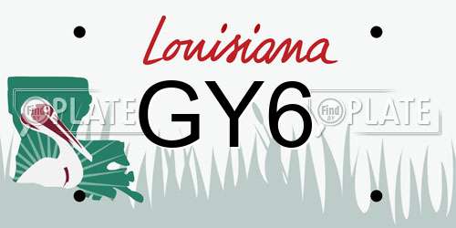 GY6 Louisiana License Plate
