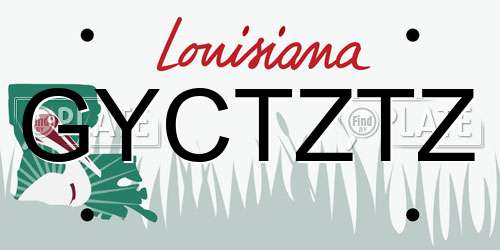GYCTZTZ Louisiana License Plate