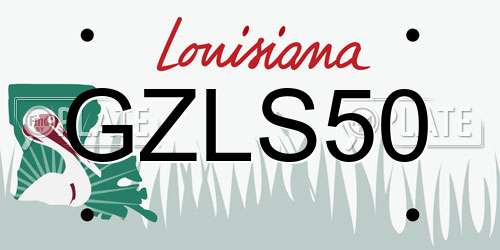 GZLS50 Louisiana License Plate