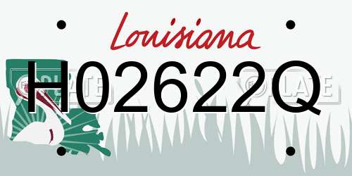 H02622Q Louisiana License Plate