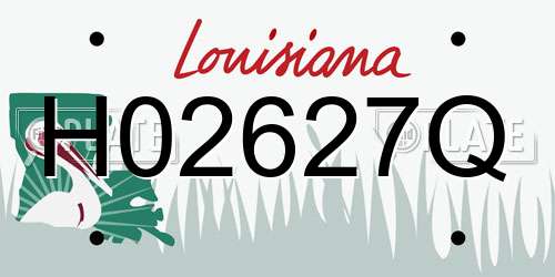 H02627Q Louisiana License Plate
