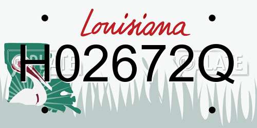 H02672Q Louisiana License Plate