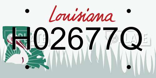 H02677Q Louisiana License Plate