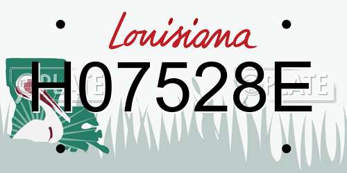 H07528E Louisiana License Plate