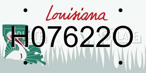 H07622O Louisiana License Plate