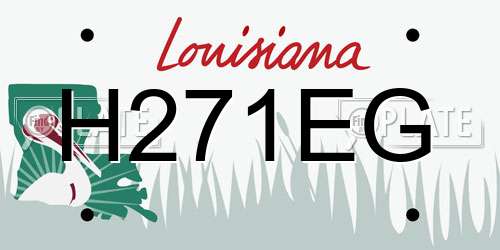 H271EG Louisiana License Plate